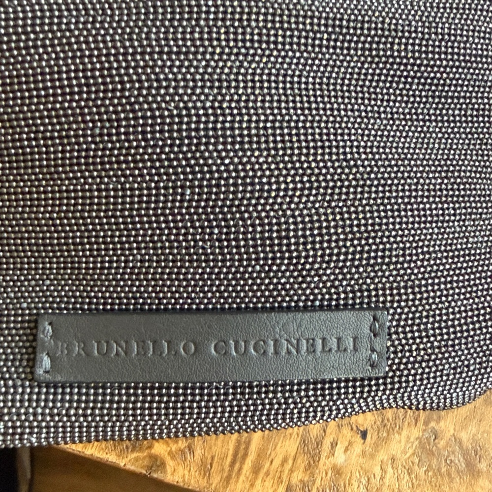 Brunello Cucinelli Dark Gray full signature monili detail crossbody bag - Picture 7 of 14
